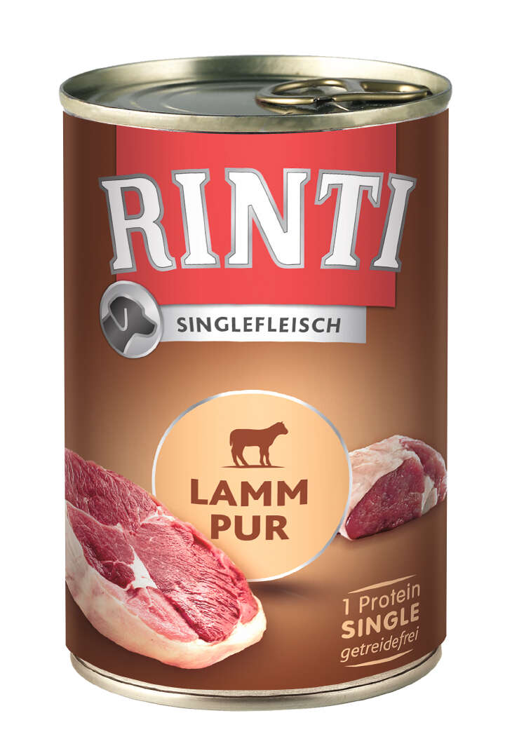 RINTI Hunde-Nassfutter Singlefleisch Pur Lamm